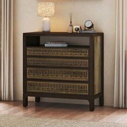 urban ladder Masai Solid Wood Chest of 4 Drawers in American Walnut Finish-picture-44