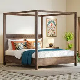 urban ladder Arbor Solid Wood King Size Bed without Storage in Danish Walnut Finish-picture-13