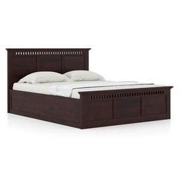urban ladder Fidora Solid Wood King Size Bed with Box Storage Bed in Mahogany Finish-picture-6