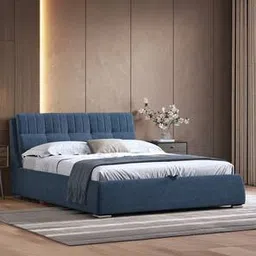 urban ladder Stanhope Fabric Queen Size Bed with Hydraulic Storage Bed in Baltic Blue...-picture-9