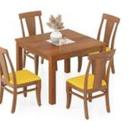 urban ladder Brighton Square 4 Seater Dining Table With Fabio Dining Chairs-picture-36