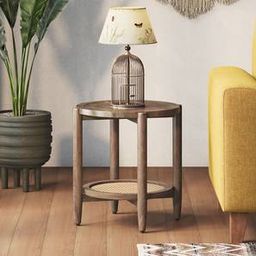 urban ladder Tora Solid Wood Side Table in Danish Walnut Finish-picture-27