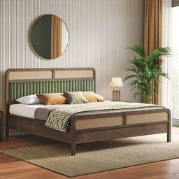 urban ladder Hanoi Solid Wood King Size Bed without Storage in Danish Walnut Finish-picture-47
