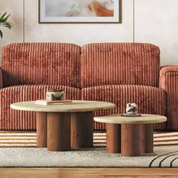 urban ladder Enzo Rectangular Solid Wood Coffee Table in Amber Walnut Finish-picture-20