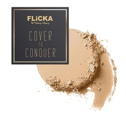FLiCKA Cover To Conquer Matte Finish Compact Powder 9 g - Walnut 04-22