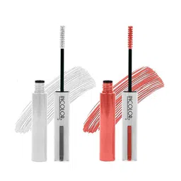 INCOLOR Set Of 2 Light Weight Color Mascara 6ml Each - Orange Zest 04 & Milky White 02-28