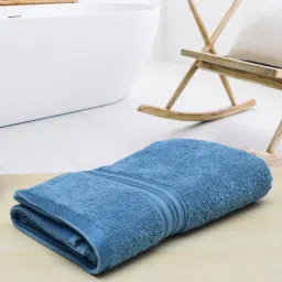 Blue Solid 500 GSM Cotton Bath Towel by RANGOLI-picture-38