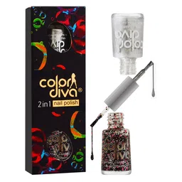 Adbeni Color Diva Dual 2-In-1 Nail Enamel 11ml each - Silver 13 & Mix Cocktail 26-51