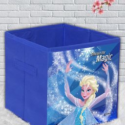 Kuber Industries Set of 2 Blue Disney Frozen Print Foldable Laundry Basket With Lid-image-62
