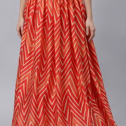 studio rasa Printed Flared Maxi Skirt-image-20