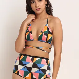 EROTISSCH Women Orange & Pink Printed Swim Bikini Set-image-23