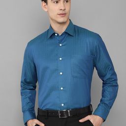 Luxure by Louis Philippe Men Blue Formal Shirt-image-68