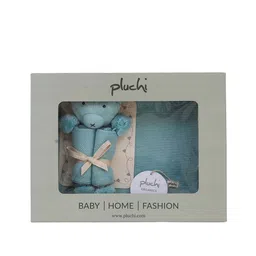 Pluchi Infants 2-Pcs Pure Cotton Teddy Bear & Blanket Apparel Gift Set-picture-14