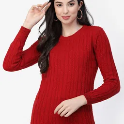 Kalt Round Neck Cable Knit Acrylic Sweater-picture-18
