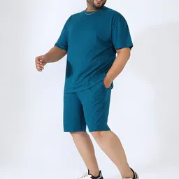 Instafab Plus Size Pure Cotton T-Shirt With Shorts-image-20