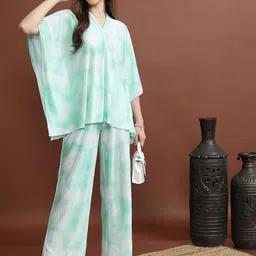 Vishudh Dyed Kaftan Top & Palazzos-image-13