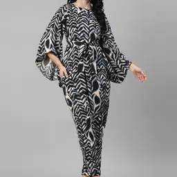 vibes by deebaco DEEBACO Printed Top & Flared Trouser Co-Ords-picture-2