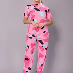 vj fashion Abstract Printed Night suit-image-76