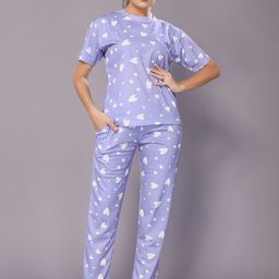 vj fashion Geometric Printed Night suit-image-90