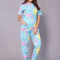 vj fashion Abstract Printed Night suit-image-84