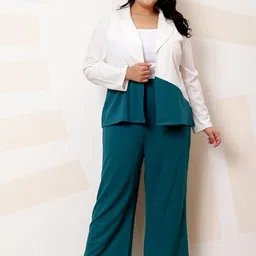 Athena Ample Plus Size Colourblocked Blazer With Trousers-picture-31