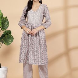 Nayam By Lakshita Paisley Printed Kurta and Palazzo Co-ord Set-picture-2