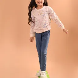 LilPicks Girls Floral Printed Sweatshirt with Joggers-image-48