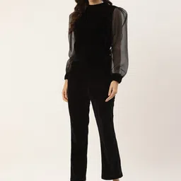LILL Round Neck Puff Sleeves Top With Trouser Co-Ords-image-6