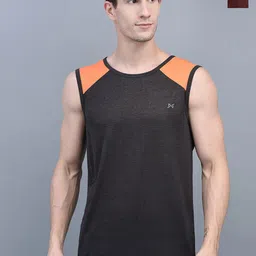 Force NXT Men Pack of 2 Colourblocked Anti-Viral Anti-Odour Cool Sports Muscle T-shirts-image-7