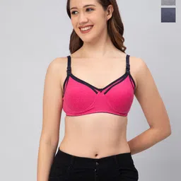 CEE-18 Pack Of 3 Full Coverage Lightly Padded Anti Microbial Cotton Maternity Bras-14