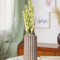 MARKET99 Grey Geometric Ceramic Vase For Flower Pot-18