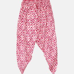 KiddoPanti  Girls Geometric Printed Pure Cotton Harem Pants-image-6