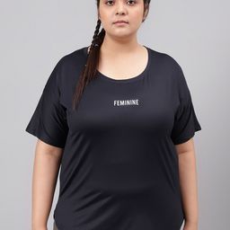 MKH Plus Size Relaxed Fit Typography Printed Dri-FIT Technology Sports T-shirt-picture-33