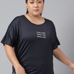 MKH Plus Size Typography Printed Drop Shoulder Sleeves Dri FIT Relaxed Fit  Sports T-shirt-picture-15