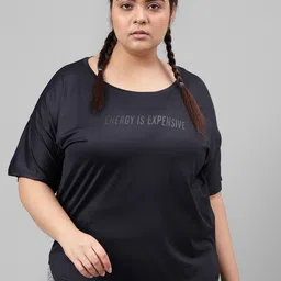 MKH Plus Size Typography Printed Drop Shoulder Sleeves Dri-FIT Relaxed Fit Sports T-shirt-image-48