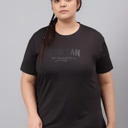 MKH Plus Size Typography Printed Drop Shoulder Sleeves Relaxed Fit Dri-FIT Sports T-Shirt-picture-18