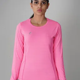 NIVIA Women Peach-Coloured T-shirt-picture-1