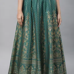 AURELIA Ethnic motifs Printed Flared Maxi Skirt-11