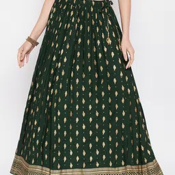 Clora Creation Floral Printed Flared Maxi Skirt-picture-6