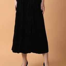 SHOWOFF Flared Midi Skirt-image-8
