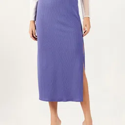 Athena Immutable Ribbed Straight Midi Skirt-image-25