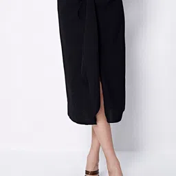 COVER STORY Front Slit Knee Length Skirt-45