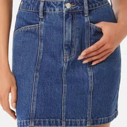 Forever New Pure Cotton Straight Mini Skirt-image-81