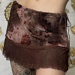 LULU & SKY Abstract Printed A-Line Mini Skirt-picture-6