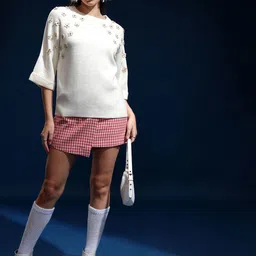 Tokyo Talkies Women Self Design Pullover-picture-35