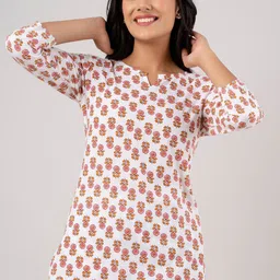 FERANOID Floral Printed Pure Cotton Night Suit-image-99