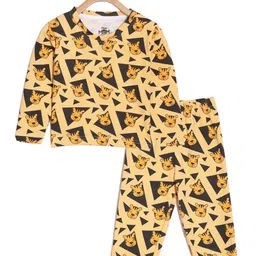 The Mom Store Infant Kids Conversational Printed Pure Cotton Night suit-36