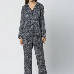 Smarty Pants Floral Printed Satin Shirt & Pyjamas-image-7