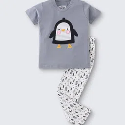 Nite Flite Kids Graphic Printed Pure Cotton T-Shirt & Pyjamas Night suit-image-42