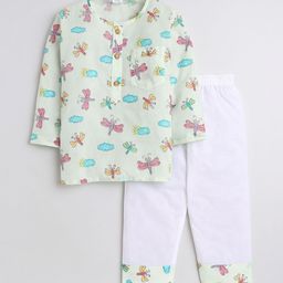 BAESD Kids Conversational Printed Pure Cotton Shirt With Pyjamas-image-92